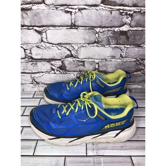 Hoka Clifton Blue Synthetic Green Lace Up Running Gym Shoes Men’s Sz 10M US/44EU main image 11